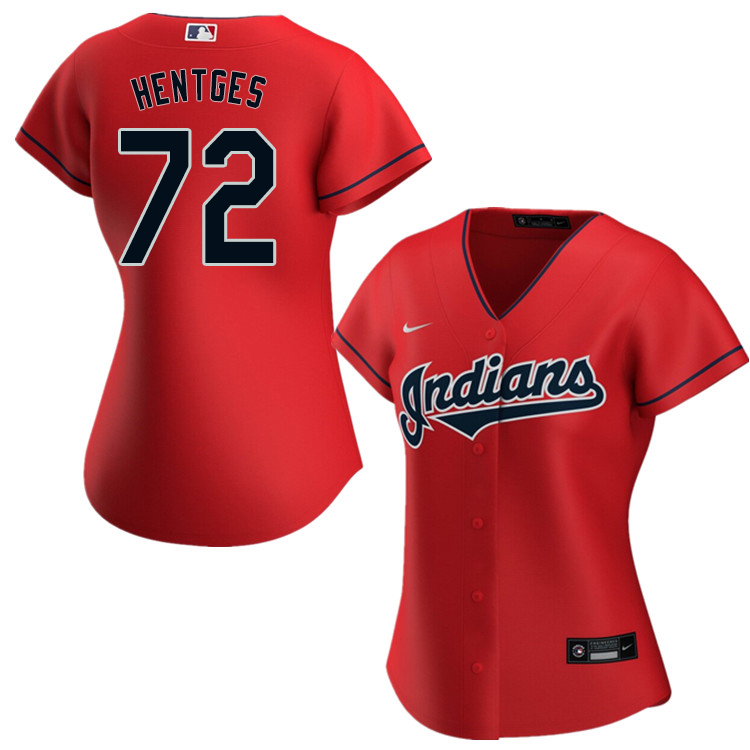 Nike Women #72 Sam Hentges Cleveland Indians Baseball Jerseys Sale-Red